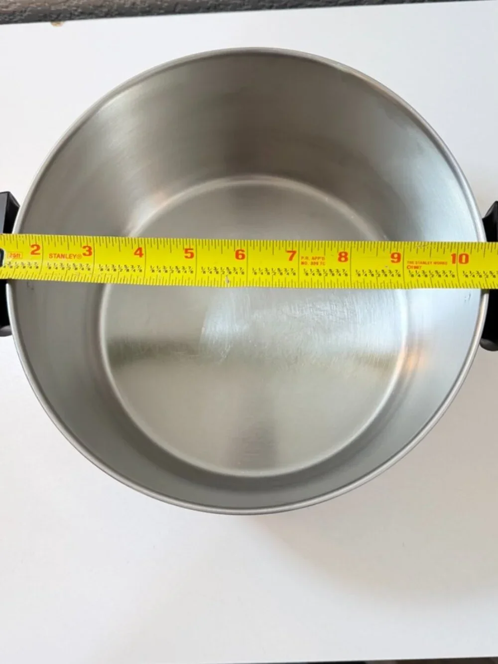 Vintage Revere Ware 6 QT -96f Stock Pot w/ Lid Copper Clad 1801 Clinton ILL USA